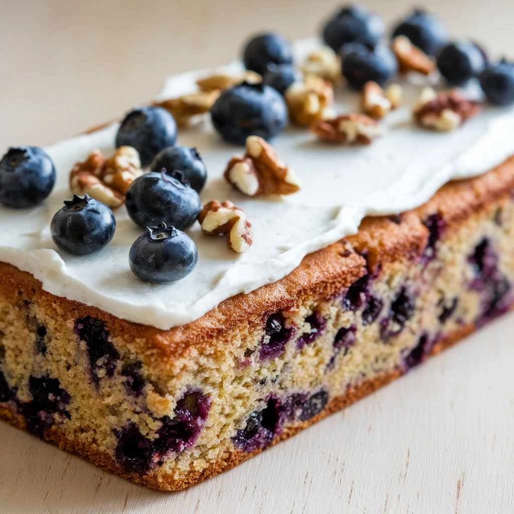 A spiced kefir sheet cake with a dusting of cinnamon and nutmeg, garnished with sliced apples.