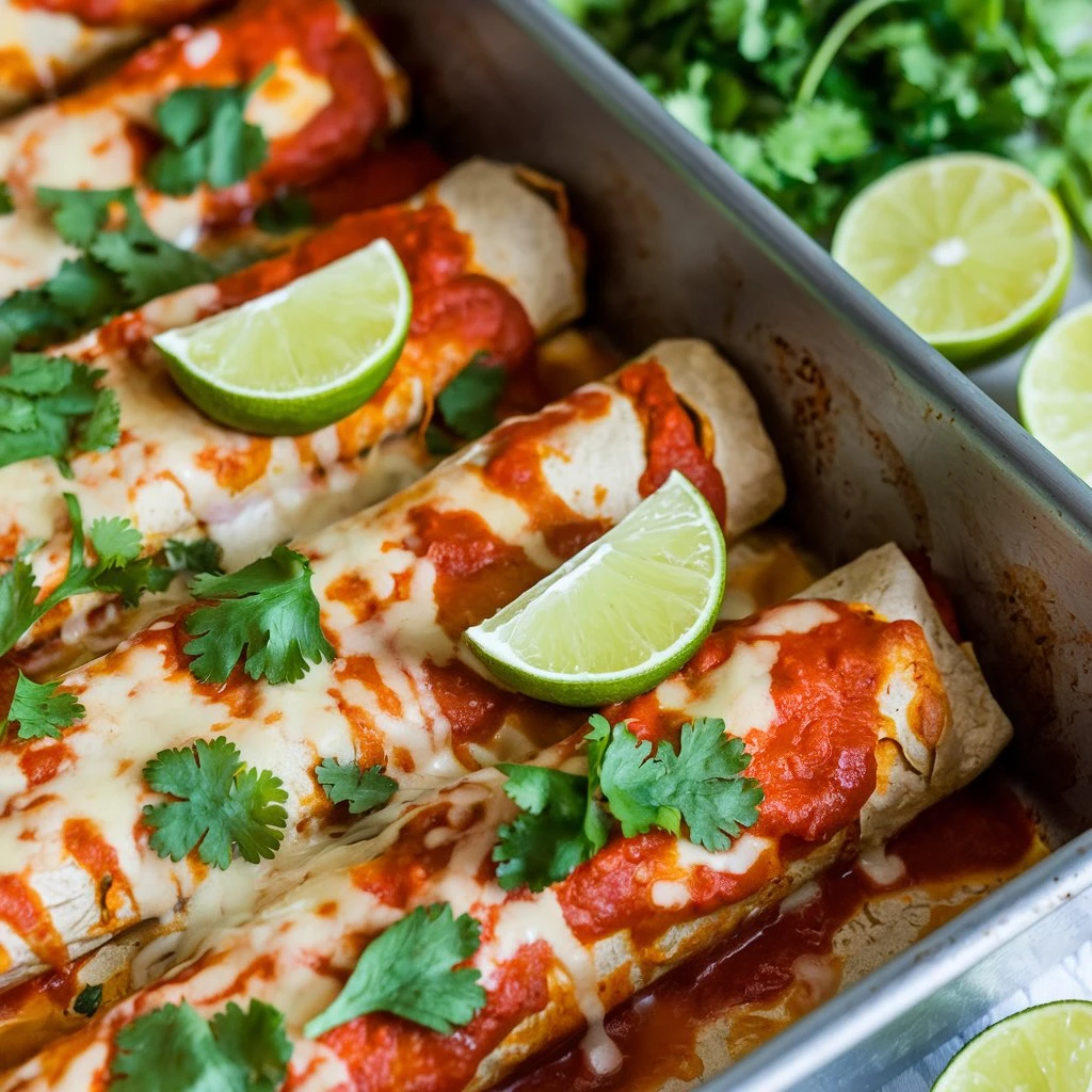 Boulders Enchilada recipe with layers of savory fillings and cheese