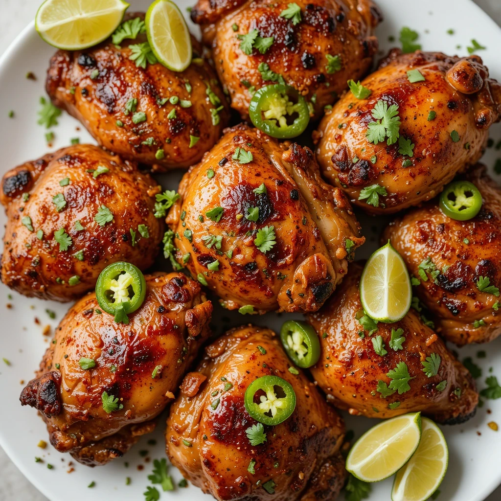 Chicken seasoned with sazon, coriander, and annatto for a bold, flavorful dish