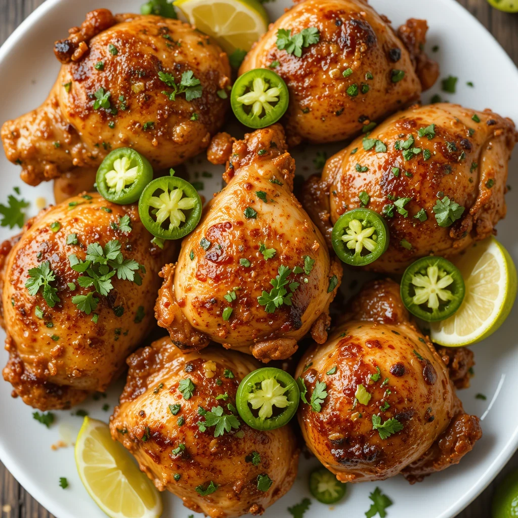 Succulent chicken seasoned with sazon, coriander, and annatto for bold flavor