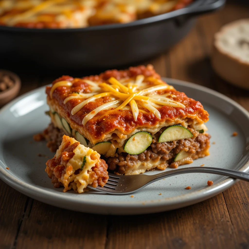 Warm and hearty Poor Man Husband Casserole with mashed potatoes and ground beef.