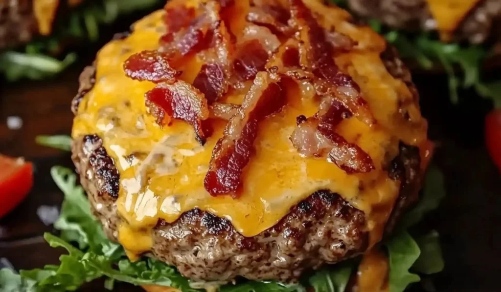 Delicious Crack Burgers stacked high with toppings and served on a fresh bun